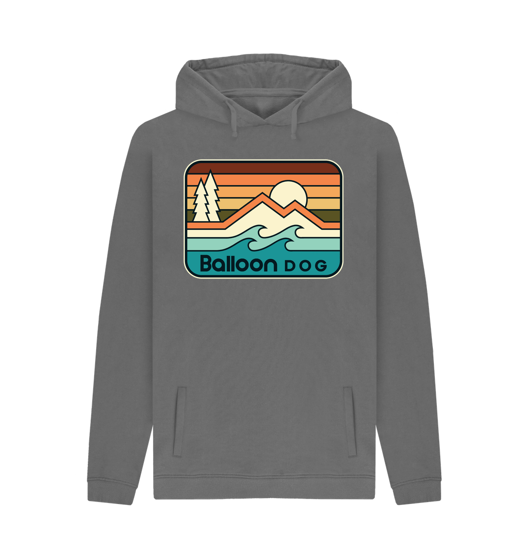 Slate Grey Printed Hoody Front