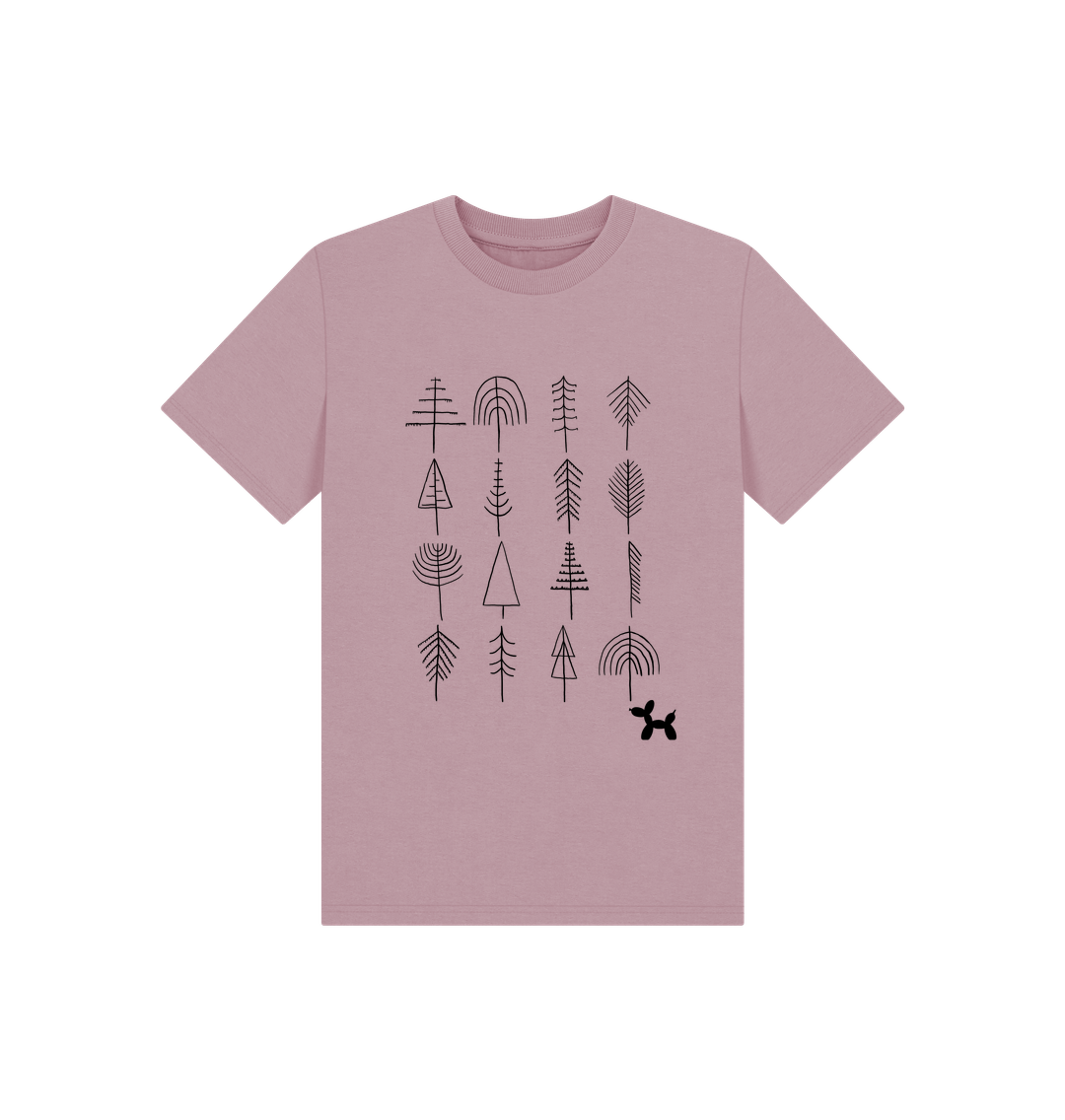 Mauve Simply Forest Organic Cotton T-shirt