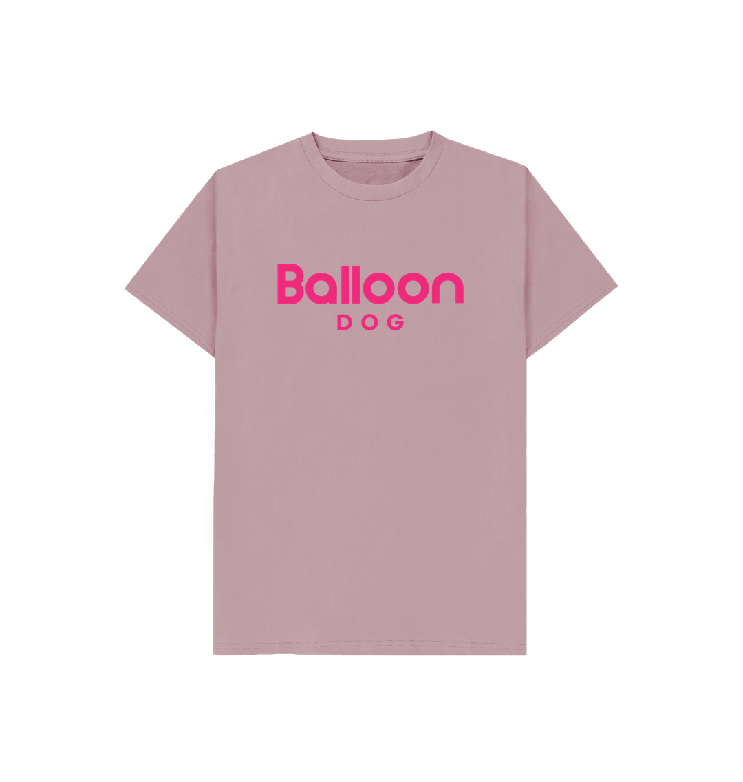 Mauve Organic Cotton Kids T-shirt With Back Print In Pink