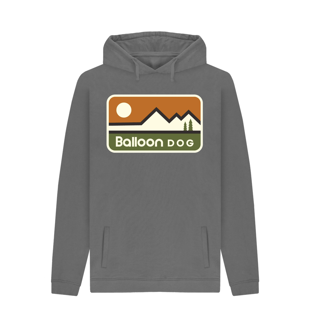 Slate Grey Retro Peaks v3 Pullover Hoodie