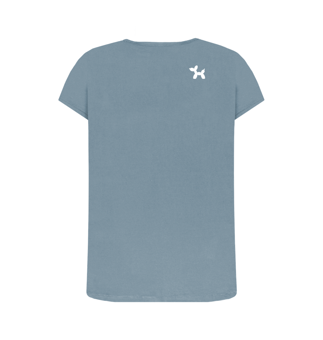 Stone Blue Printed T-shirt Back