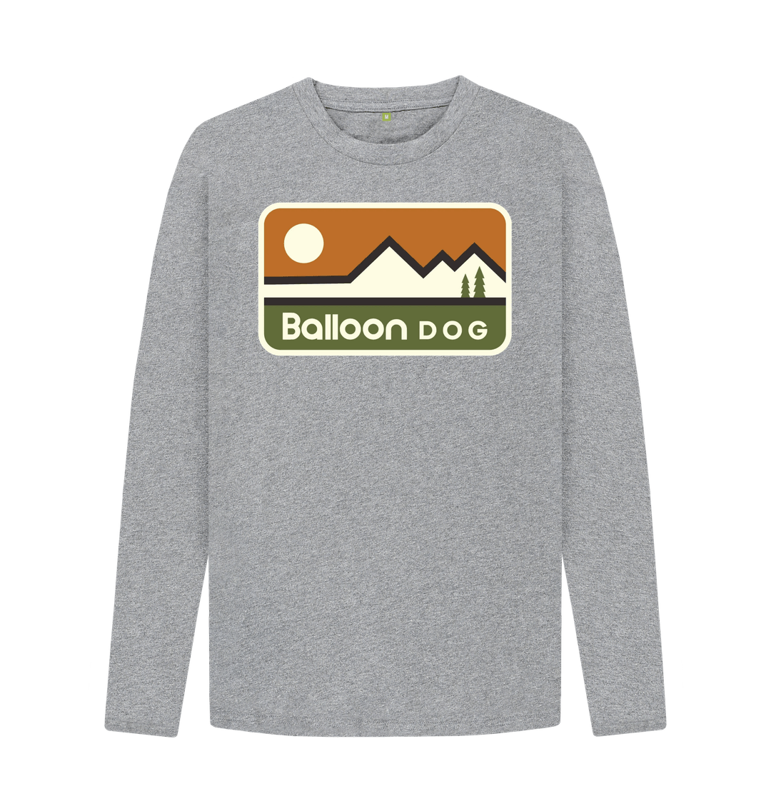 Athletic Grey Retro Peaks v3 Long Sleeve T-shirt