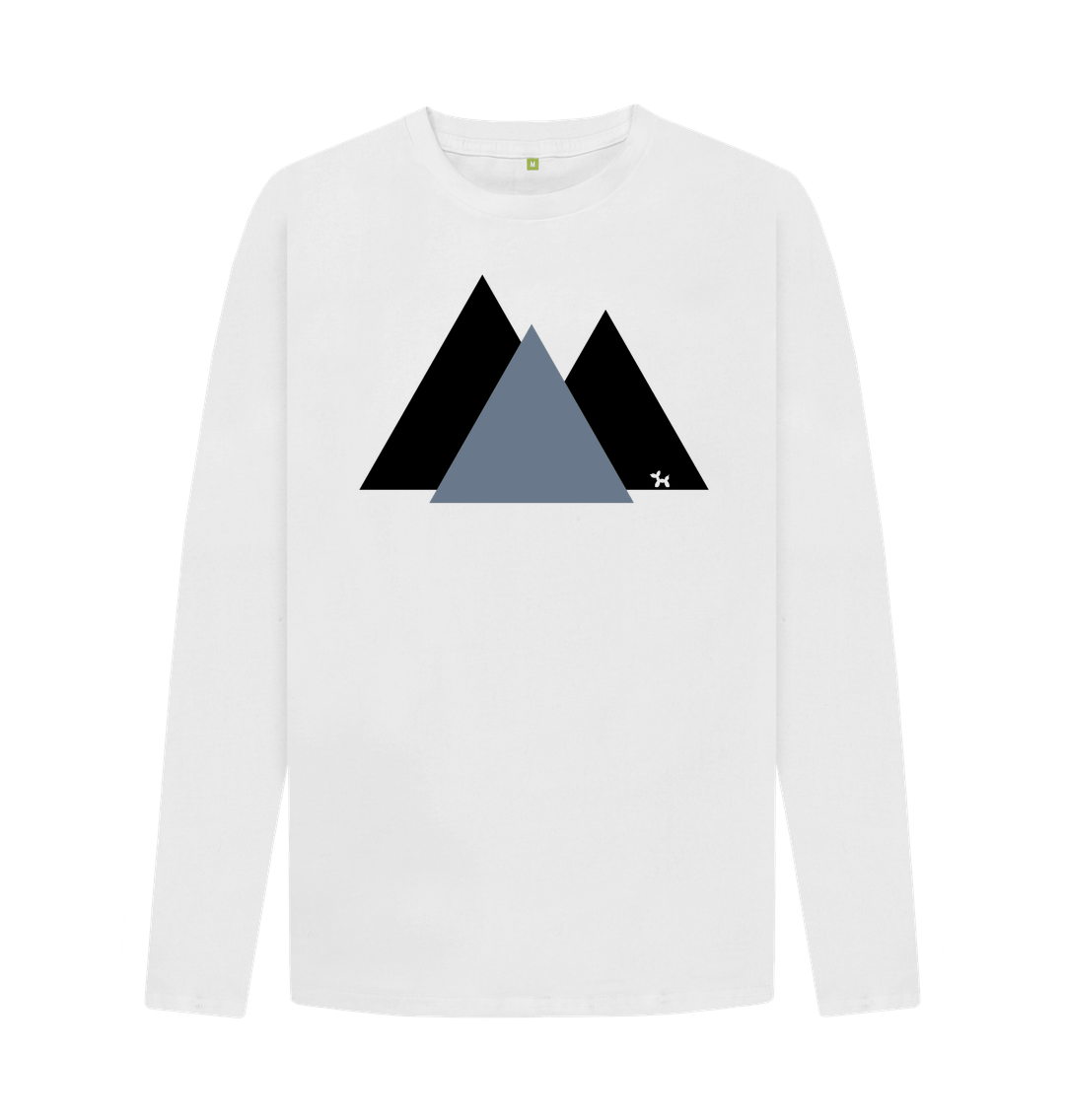 White The Three Peaks Long Sleeve T-shirt