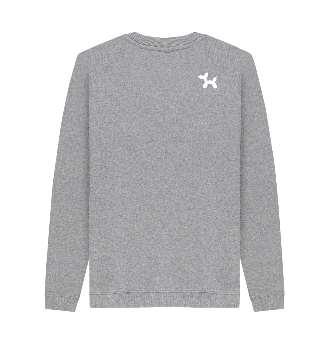 Crew Neck Sweatshirt With Back Print In White