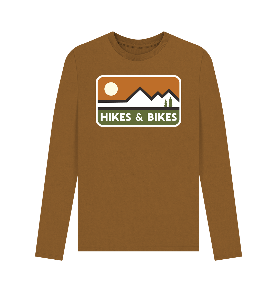 Brown Printed Long Sleeve T Shirt