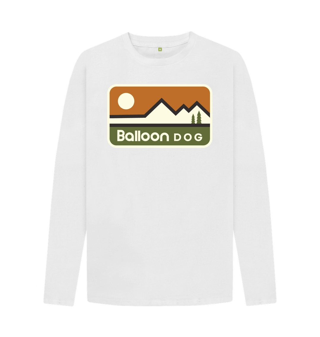 White Retro Peaks v3 Long Sleeve T-shirt