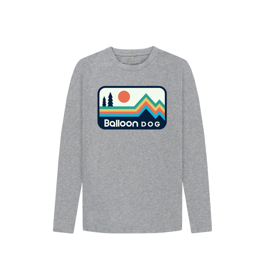 Athletic Grey Retro Peaks v1 Long Sleeve T-shirt