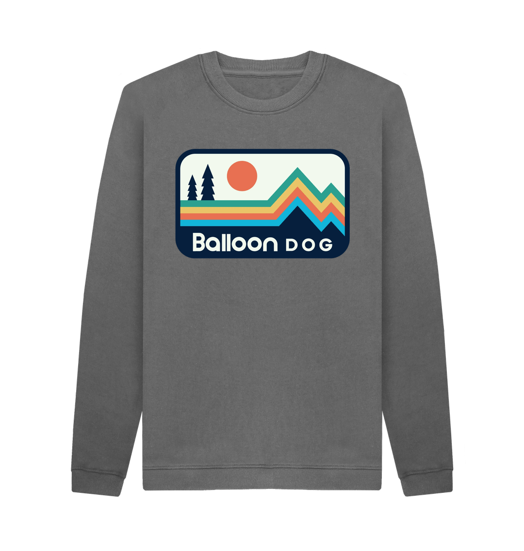 Slate Grey Printed Sweater Front