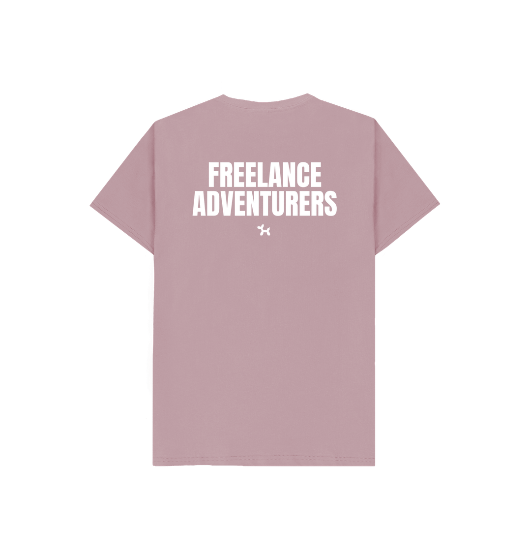 Freelance Adventurers Kids T-shirt Back Print In White