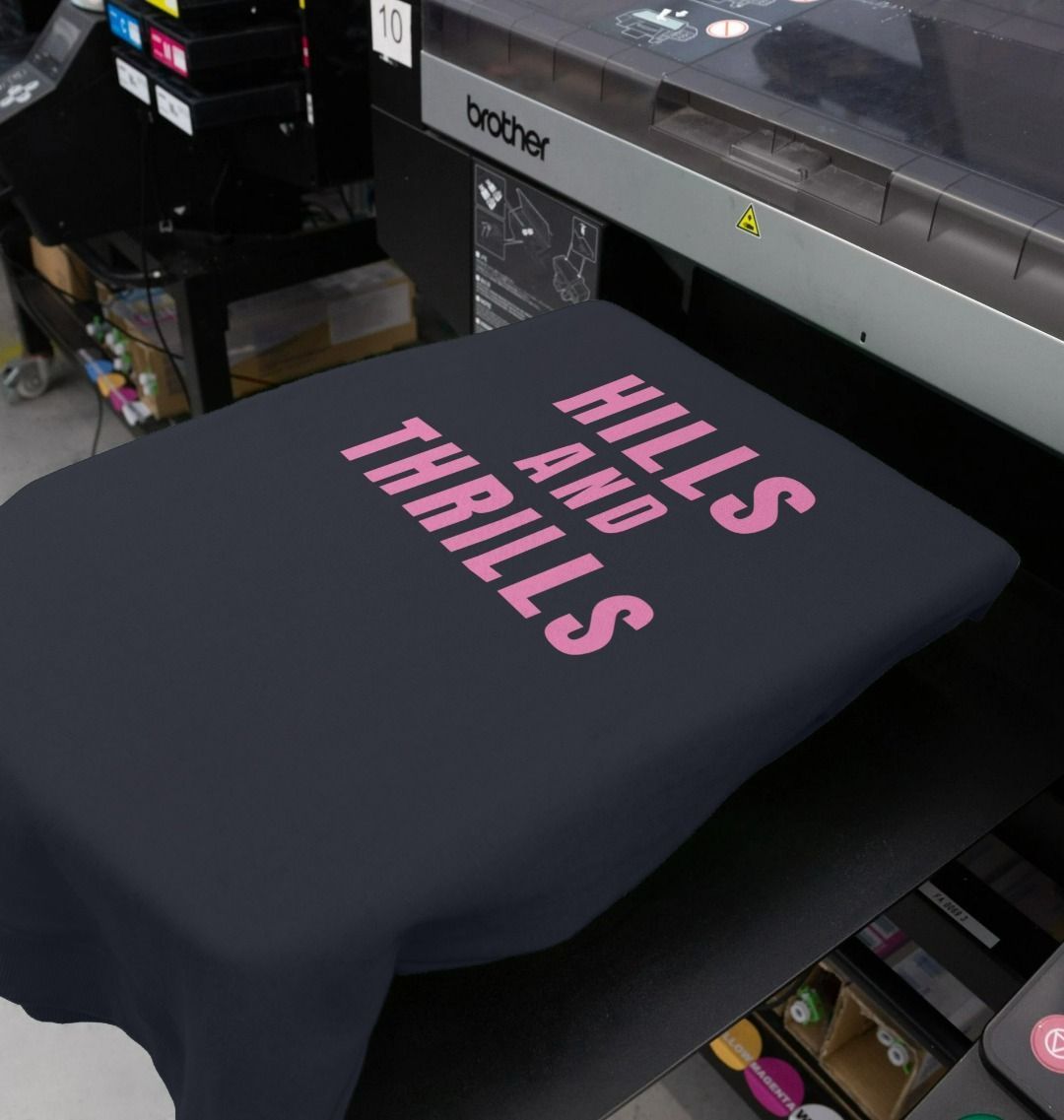 Hills And Thrills Crew Neck Sweatshirt With Back Print In Pink