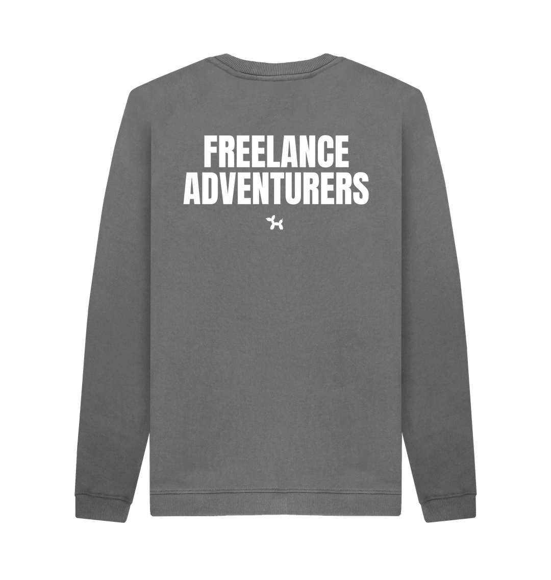 Freelance Adventurers Sweatshirt With Back Print In White