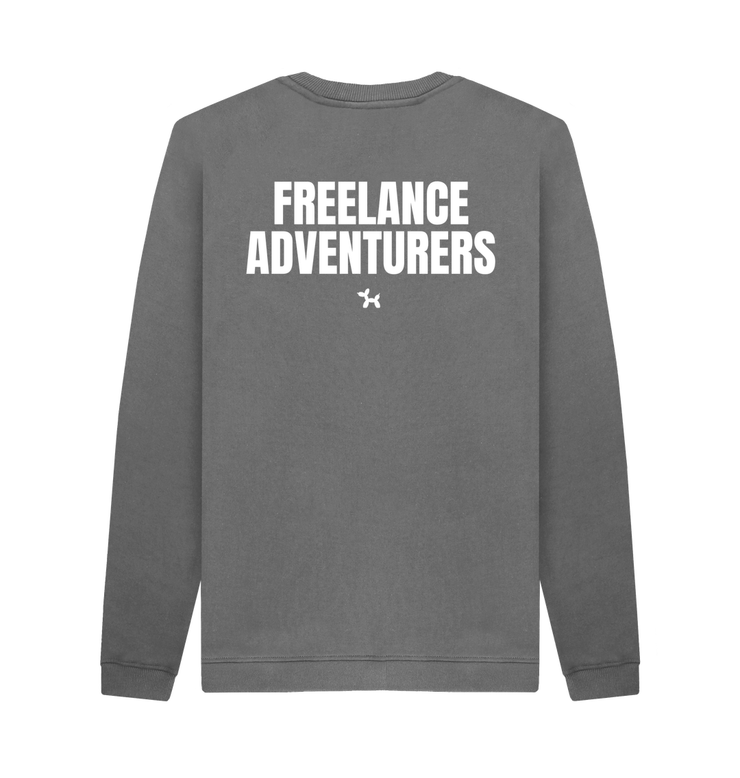 Slate Grey Printed Sweater Back