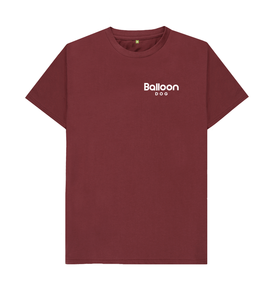 Red Wine Organic Cotton T-shirt Your Adventures Back Print In Colour