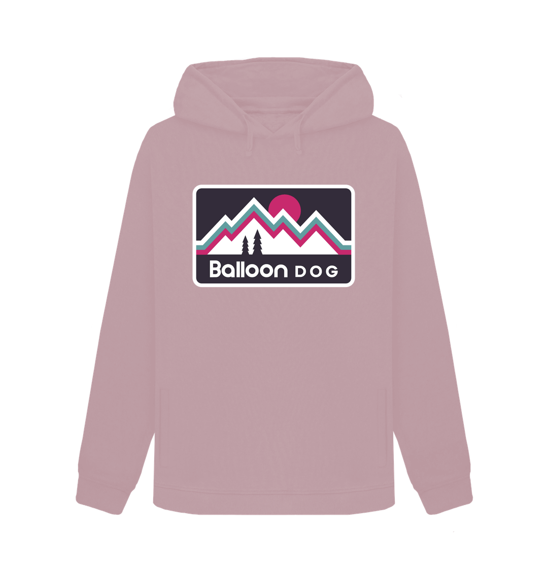 Mauve Retro Peaks v4 Pullover Hoodie