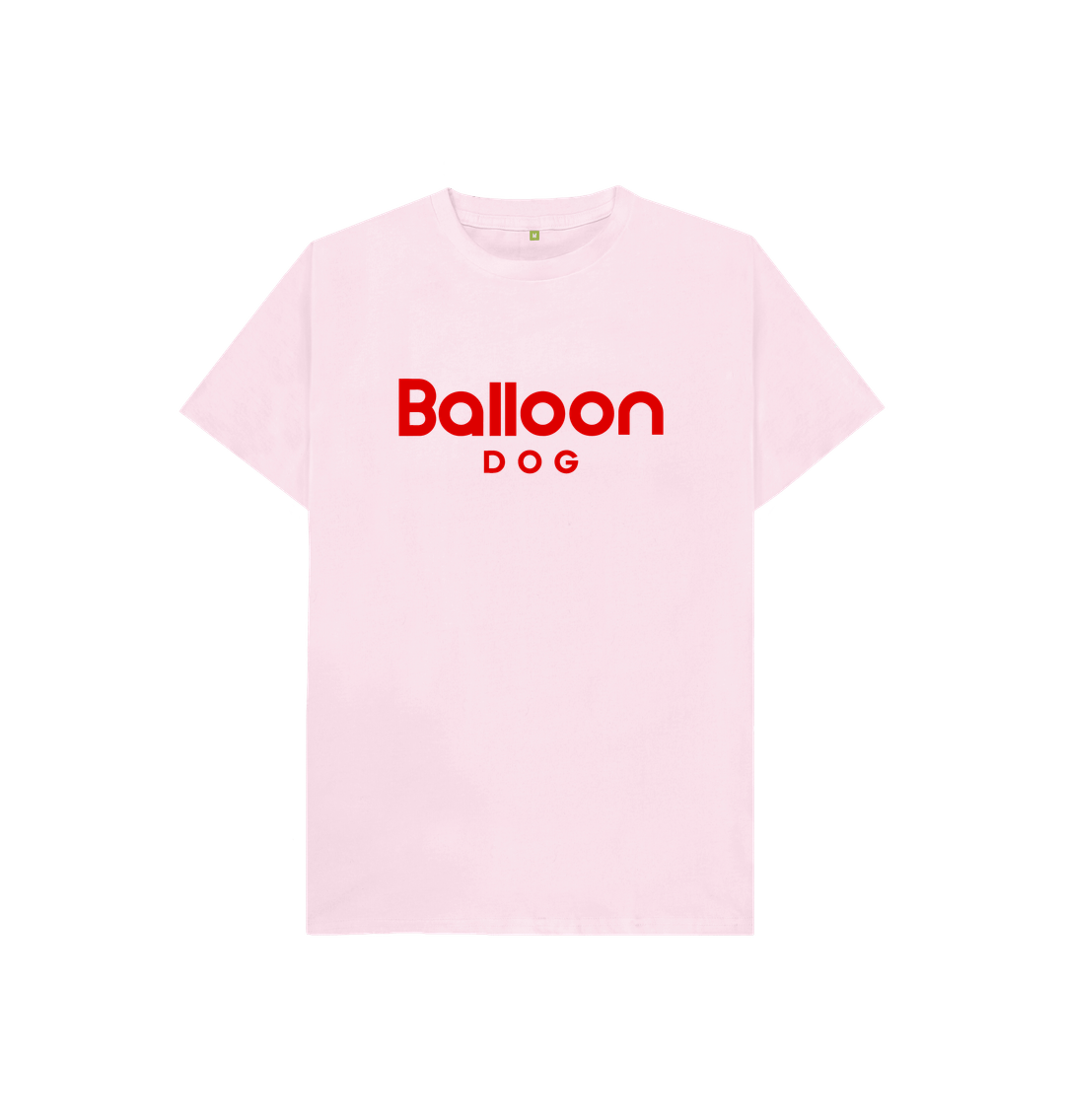 Pink Organic Cotton Kids T-shirt With Back Print In Red