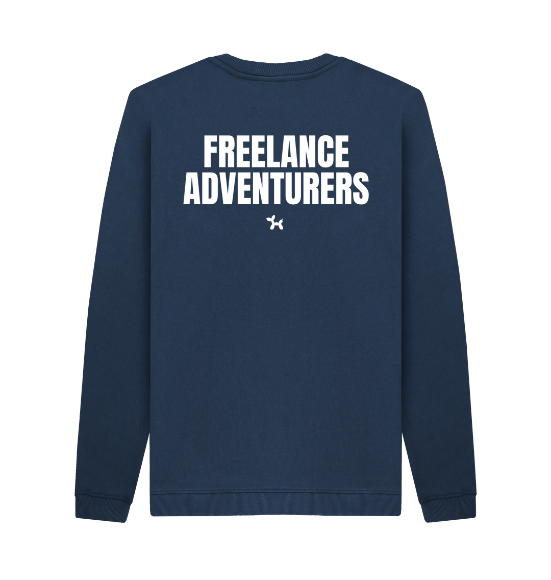 Freelance Adventurers Sweatshirt With Back Print In White