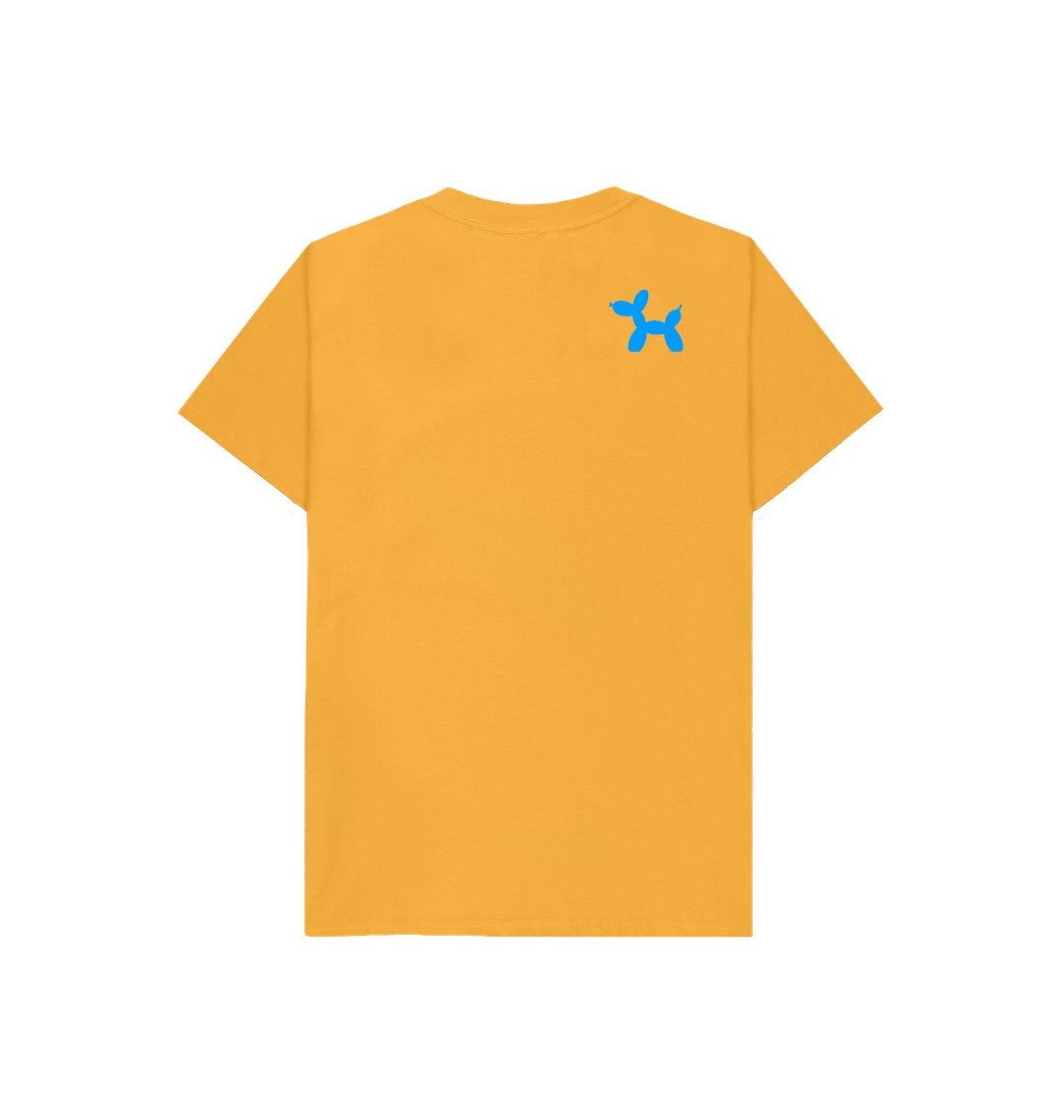 Organic Cotton Kids T-shirt With Back Print In Blue