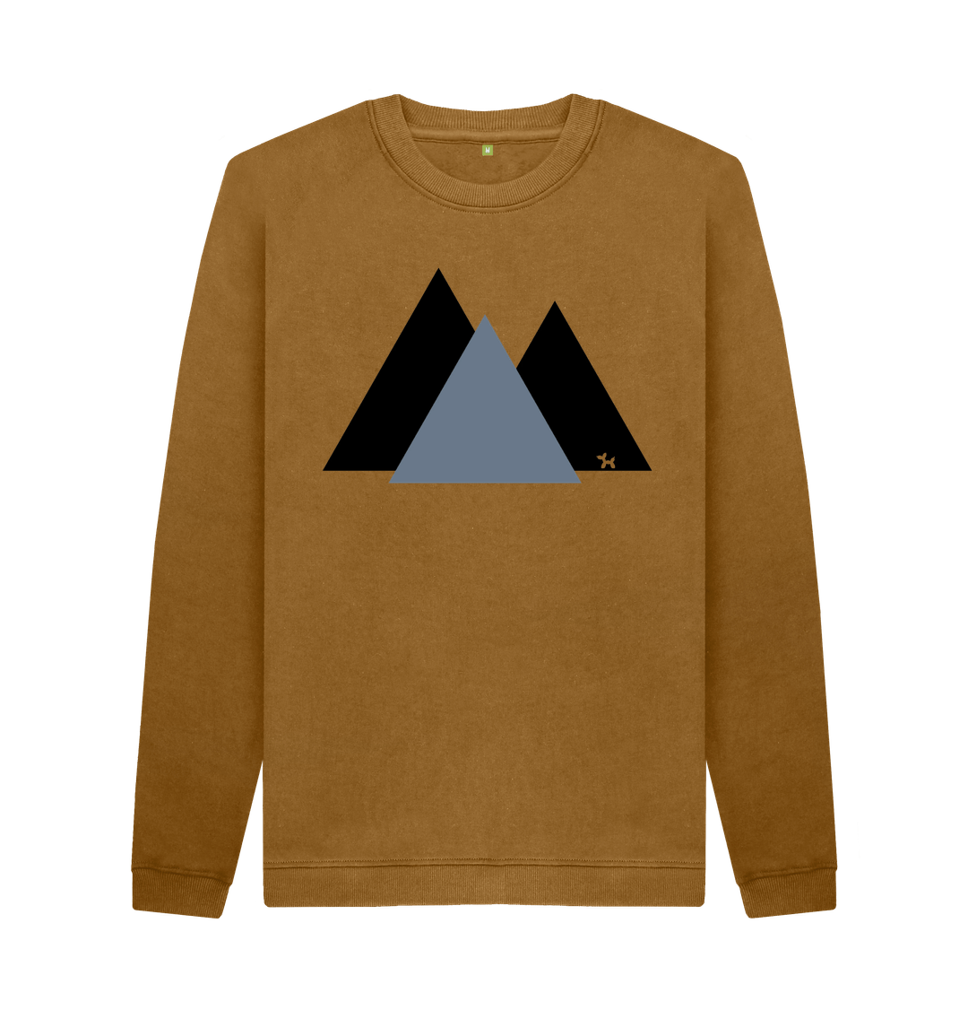 Brown The Three Peaks Crew Neck Sweatshirt