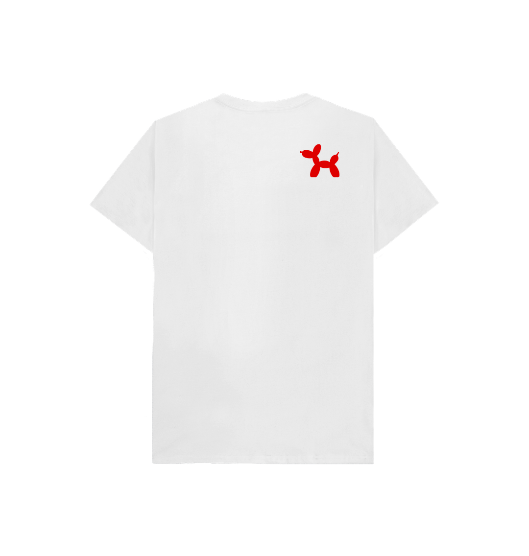 Organic Cotton Kids T-shirt With Back Print In Red