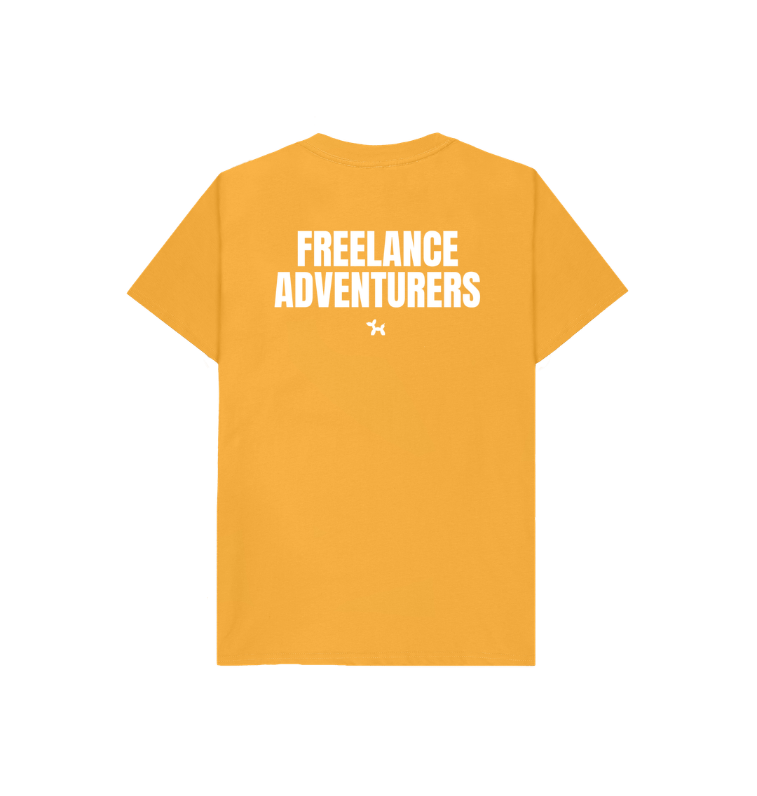 Freelance Adventurers Kids T-shirt Back Print In White