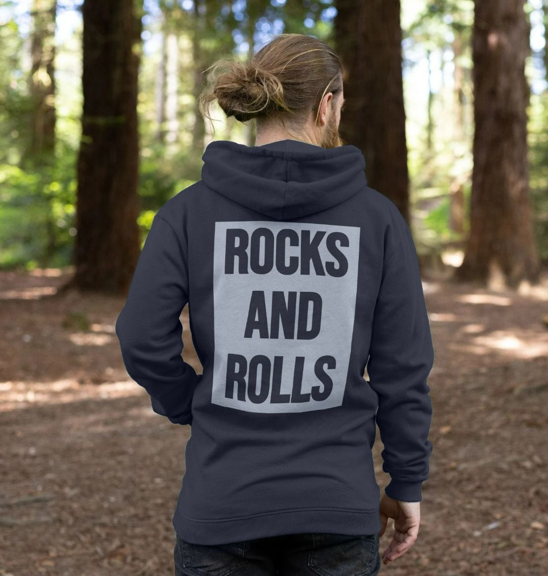 Rocks And Roles Back Print Pullover Hoodie