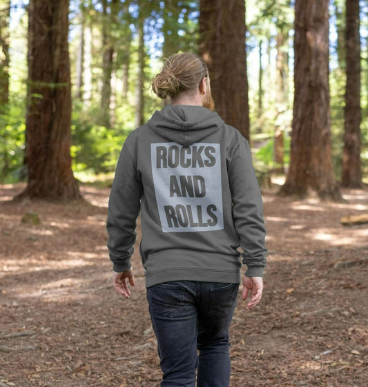 Rocks And Roles Back Print Pullover Hoodie