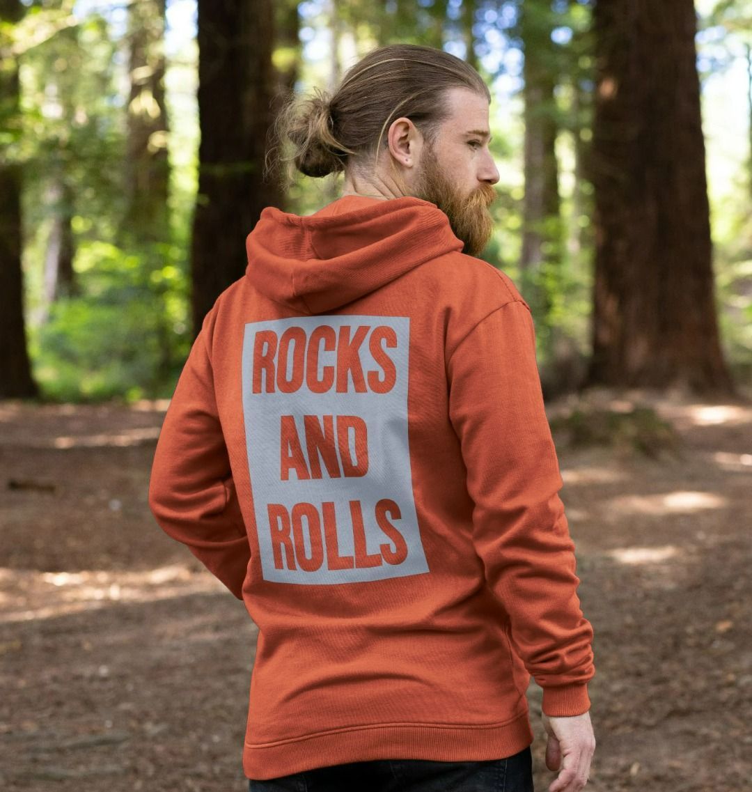 Rocks And Roles Back Print Pullover Hoodie