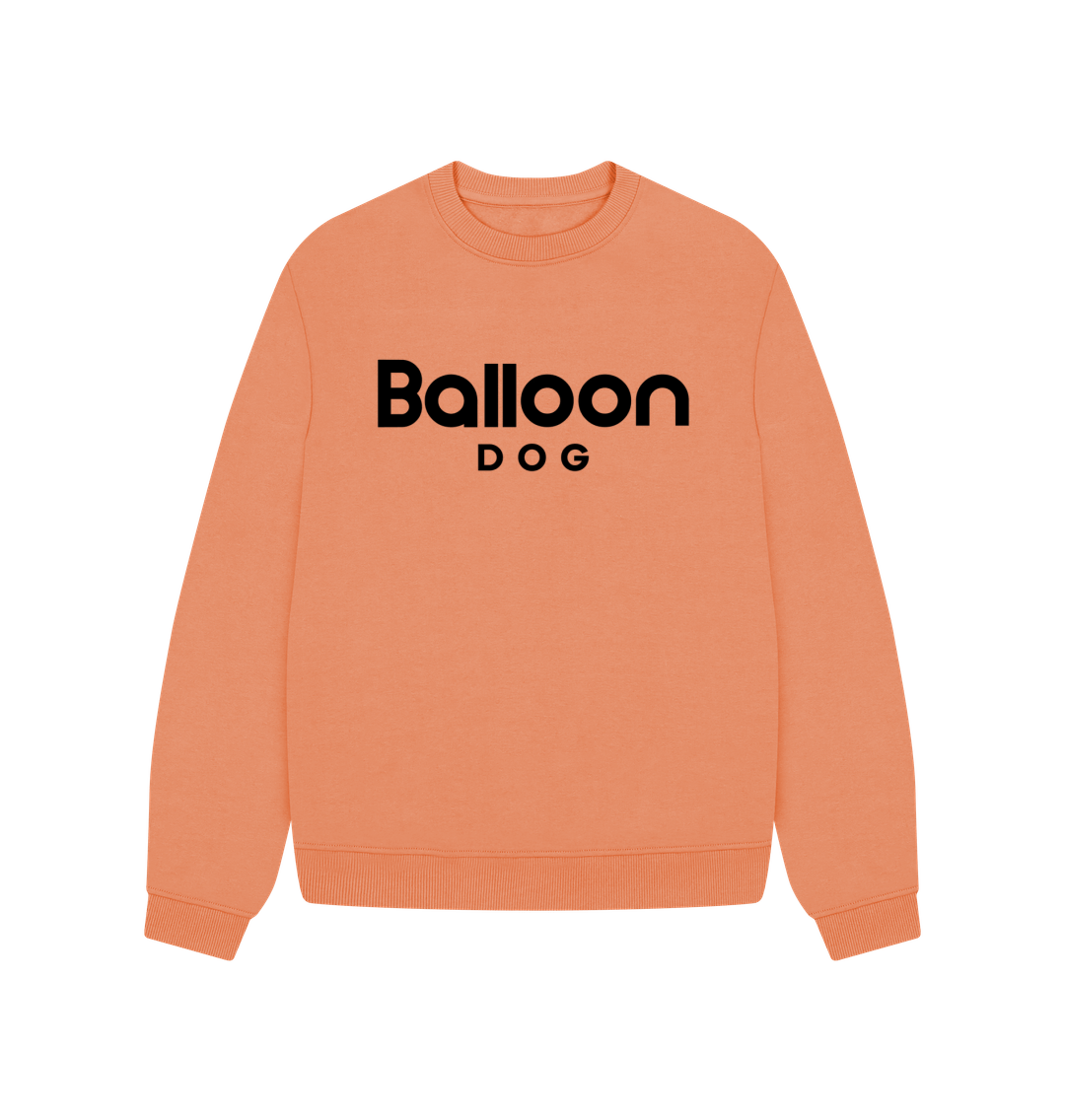 Apricot Oversized Crew Neck Sweatshirt With Back Print In Black