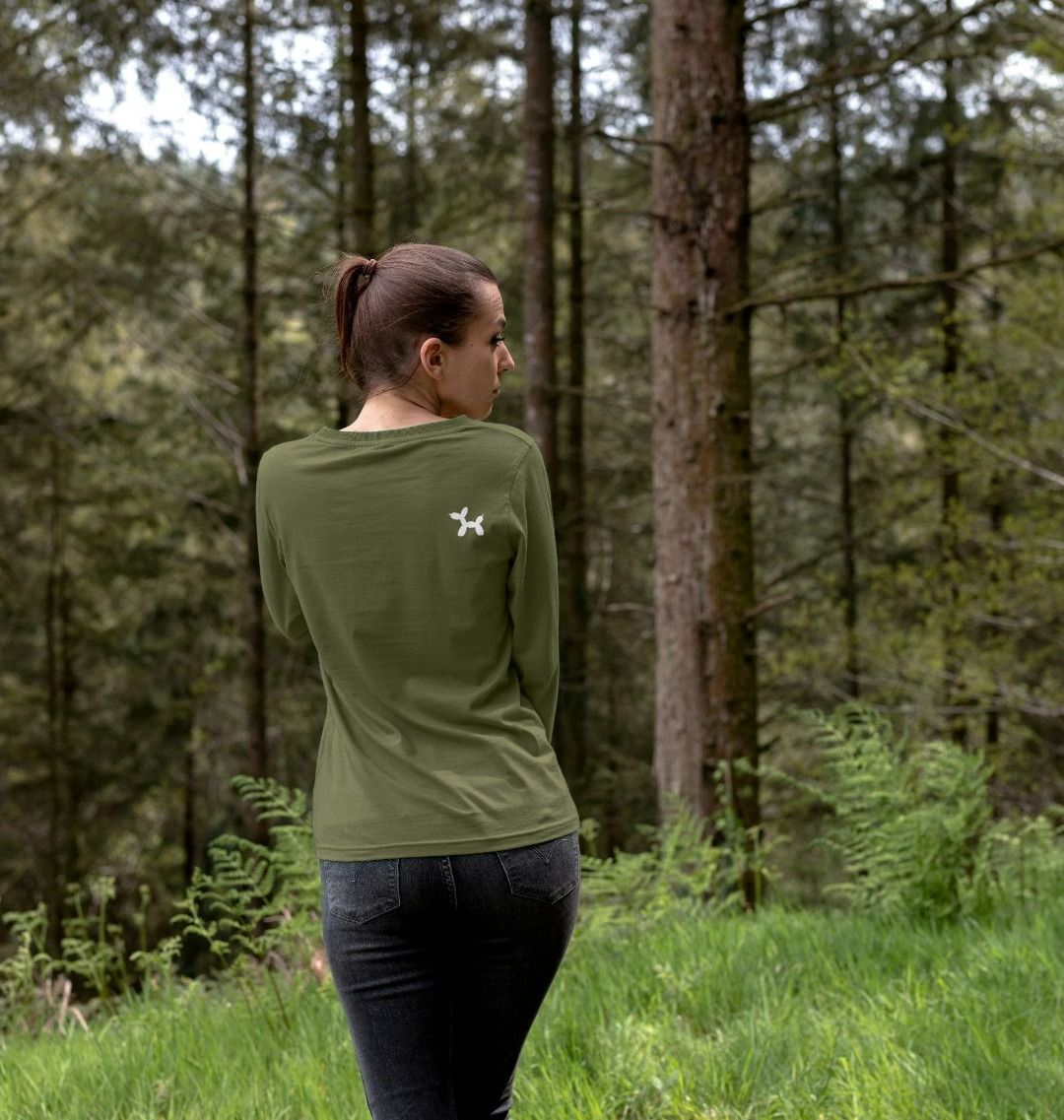 Long Sleeve T-shirt With Back Print In White