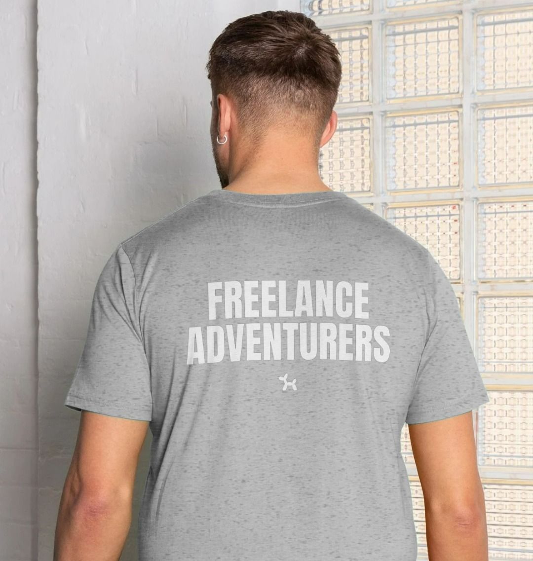 Freelance Adventurers T-shirt Back Print In White