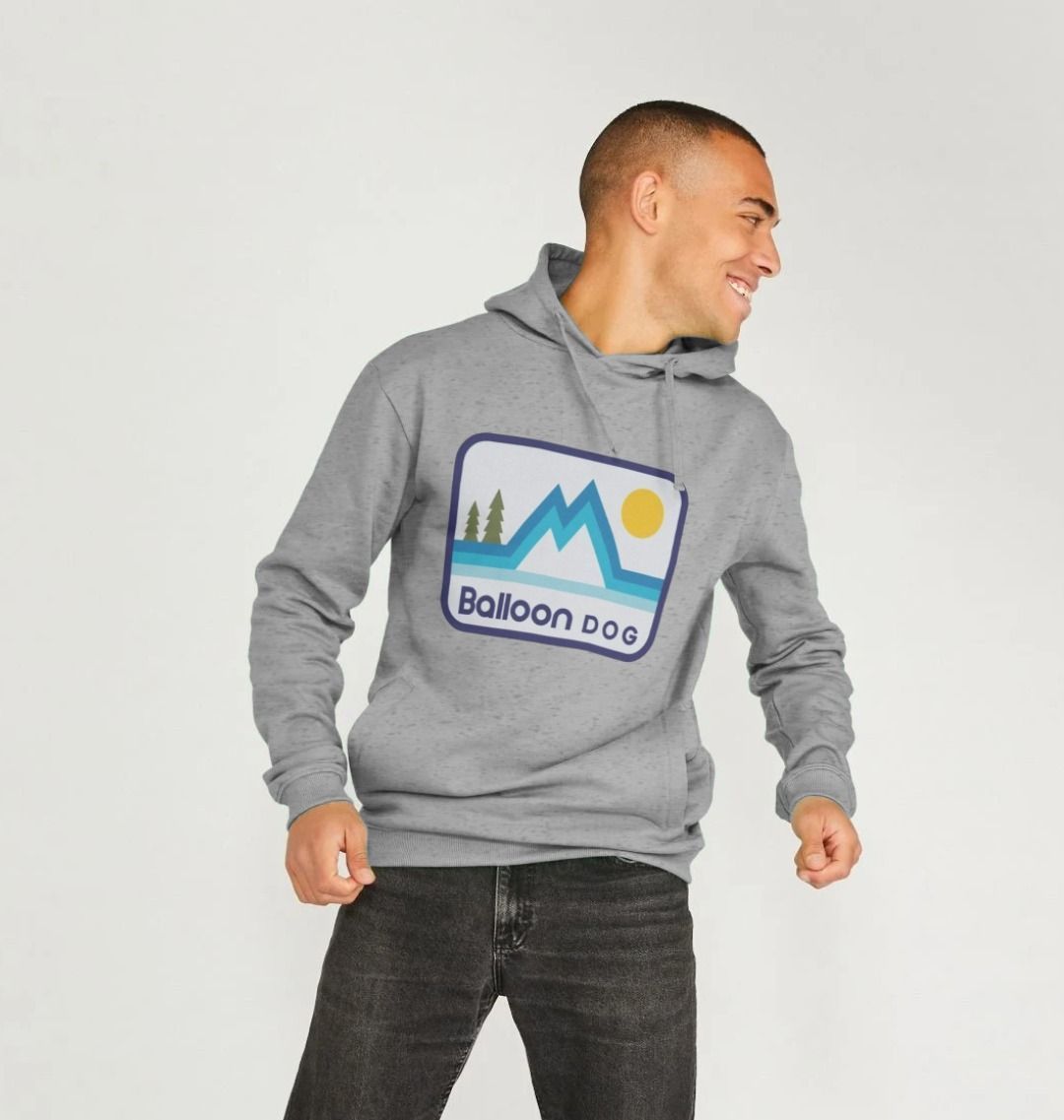 Retro Peaks Blue Pullover Hoodie