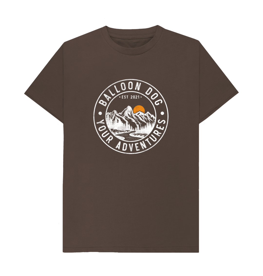 Chocolate Your Adventures Organic Cotton T-shirt With Back Print In White