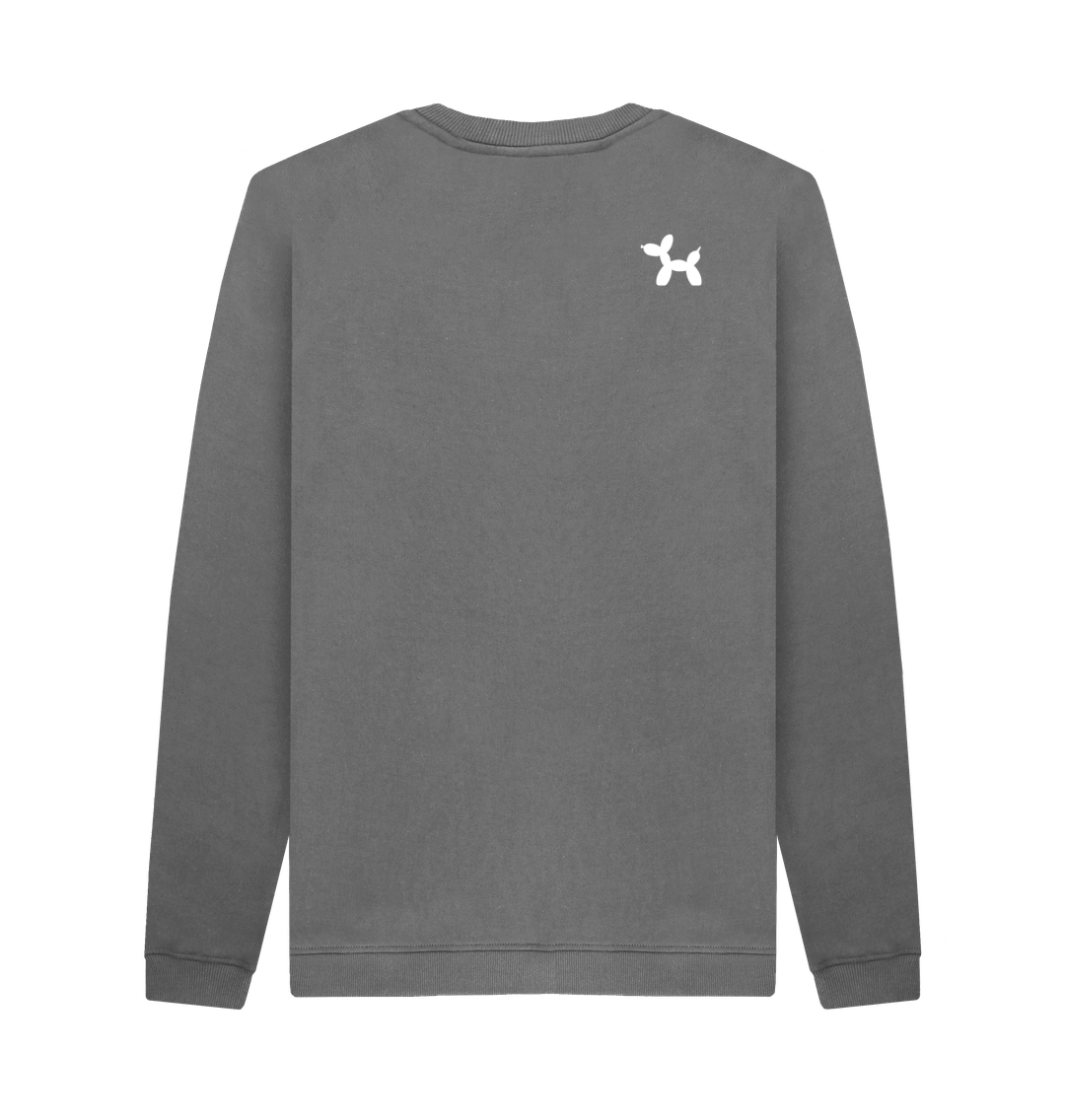 Slate Grey Printed Sweater Back