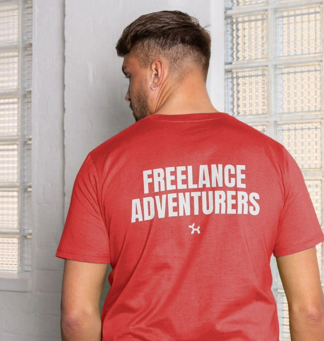 Freelance Adventurers T-shirt Back Print In White