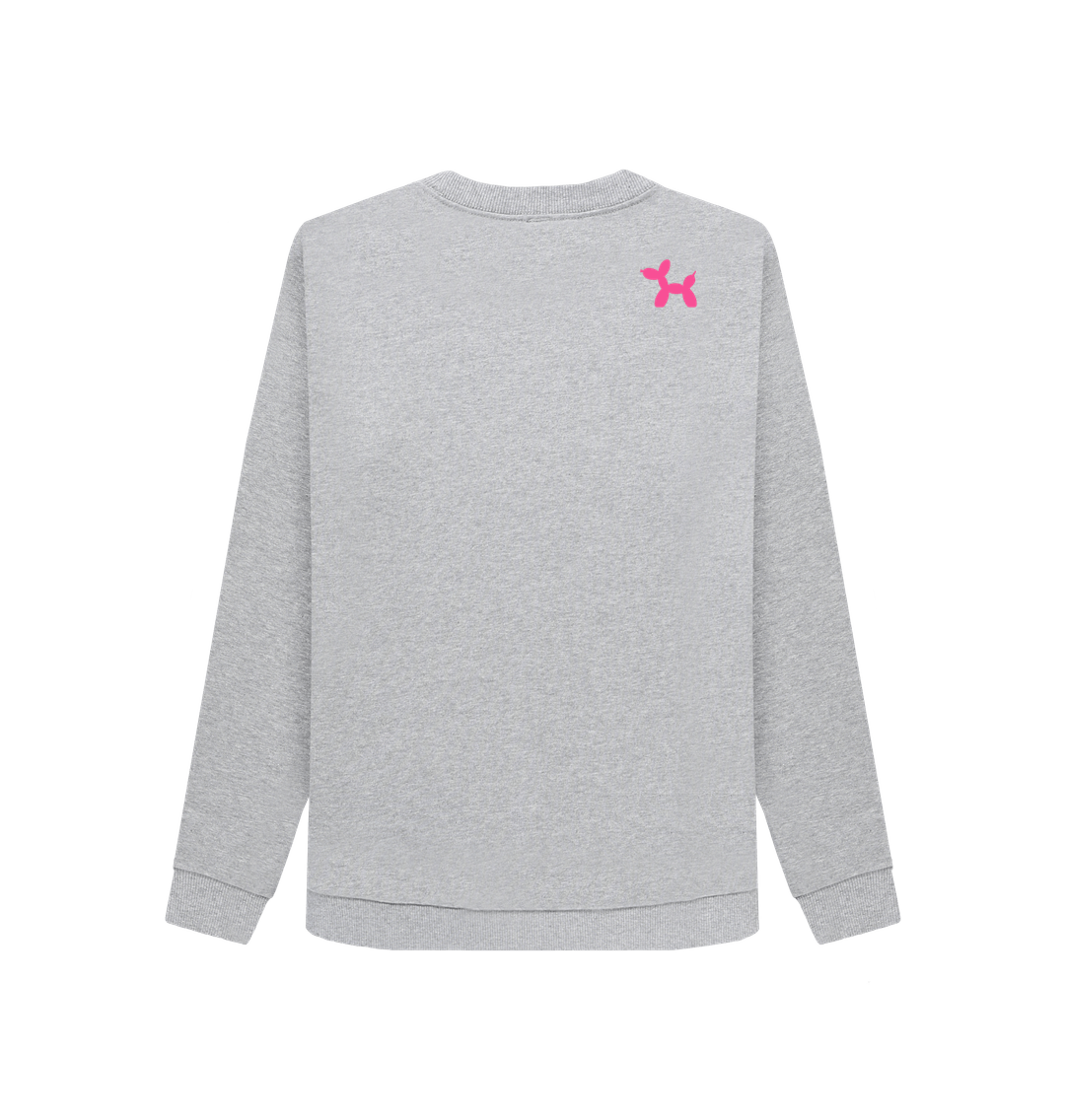 Hills And Thrills Crew Neck Sweatshirt With Back Print In Pink