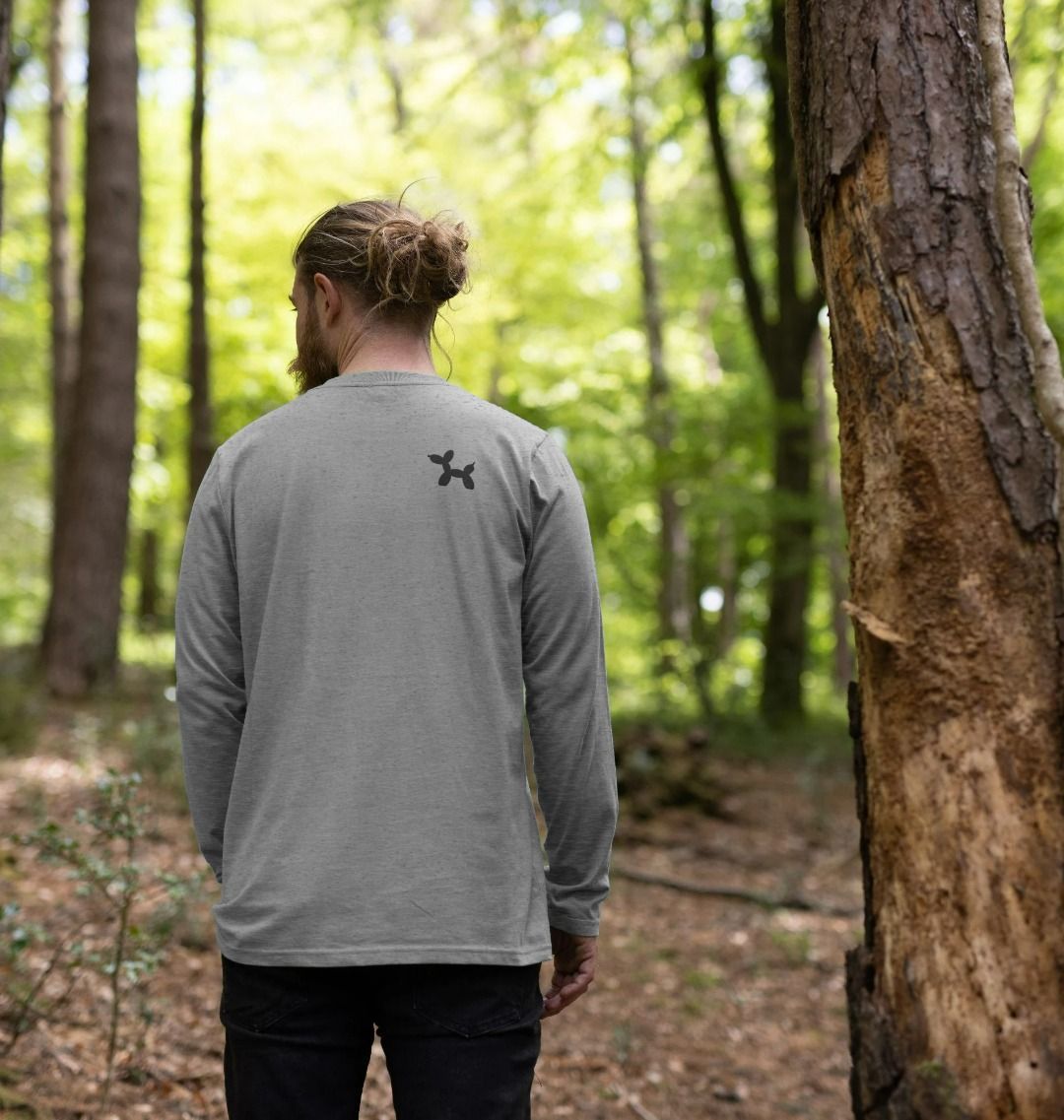 Long Sleeve T-shirt With Back Print In Black