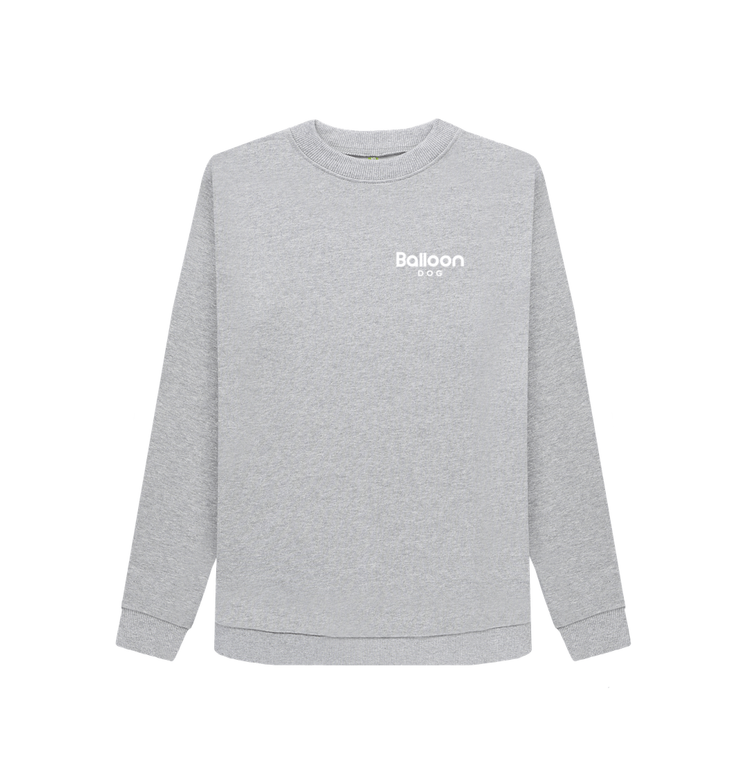 Light Heather Freelance Adventurers Crew Neck Sweatshirt With Back Print In White