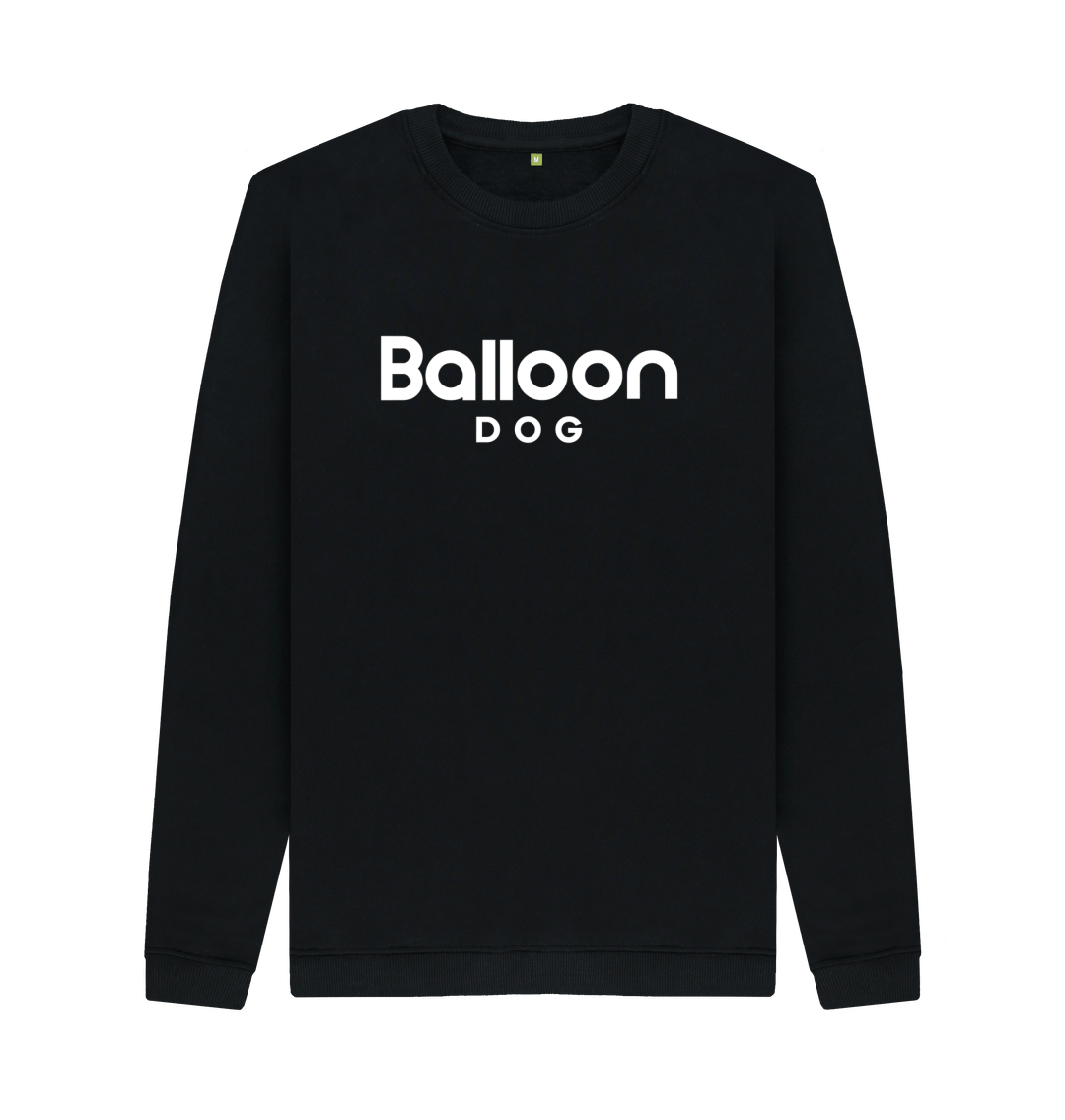 Black Printed Sweater Front