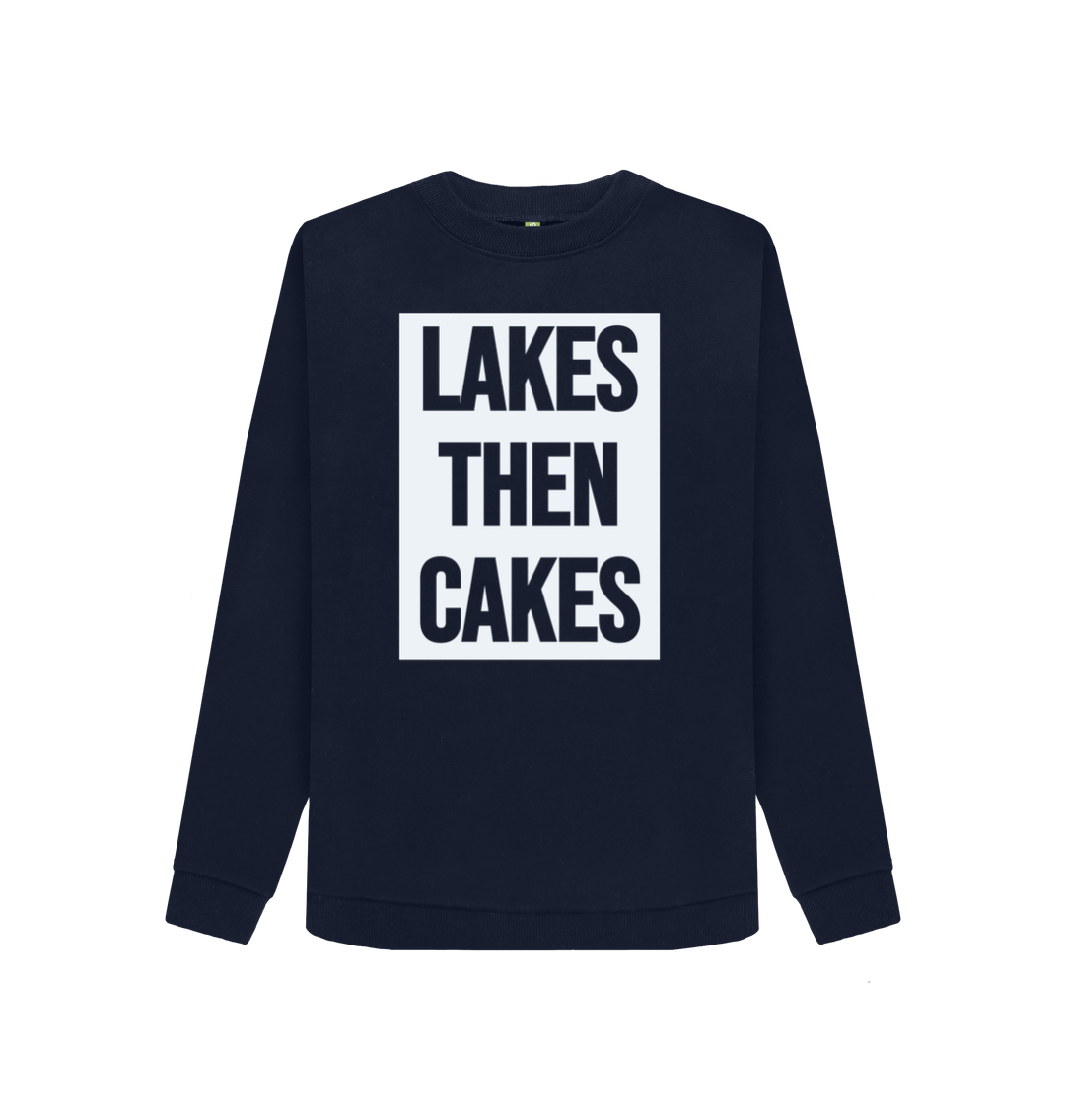 Navy Blue Printed Sweater Front