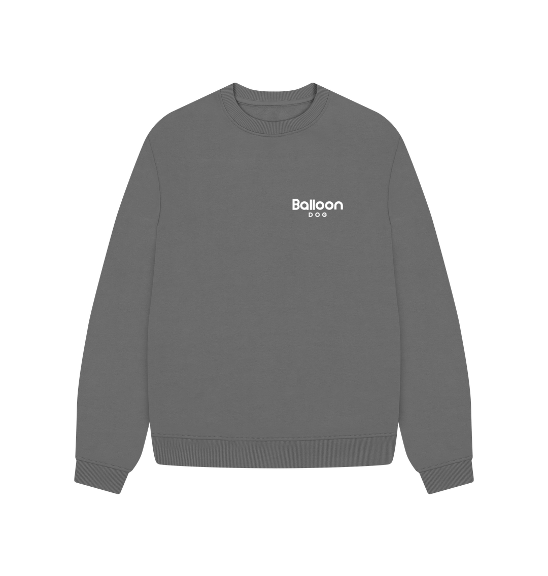 Slate Grey #Vanwife Oversized Crew Neck Sweatshirt