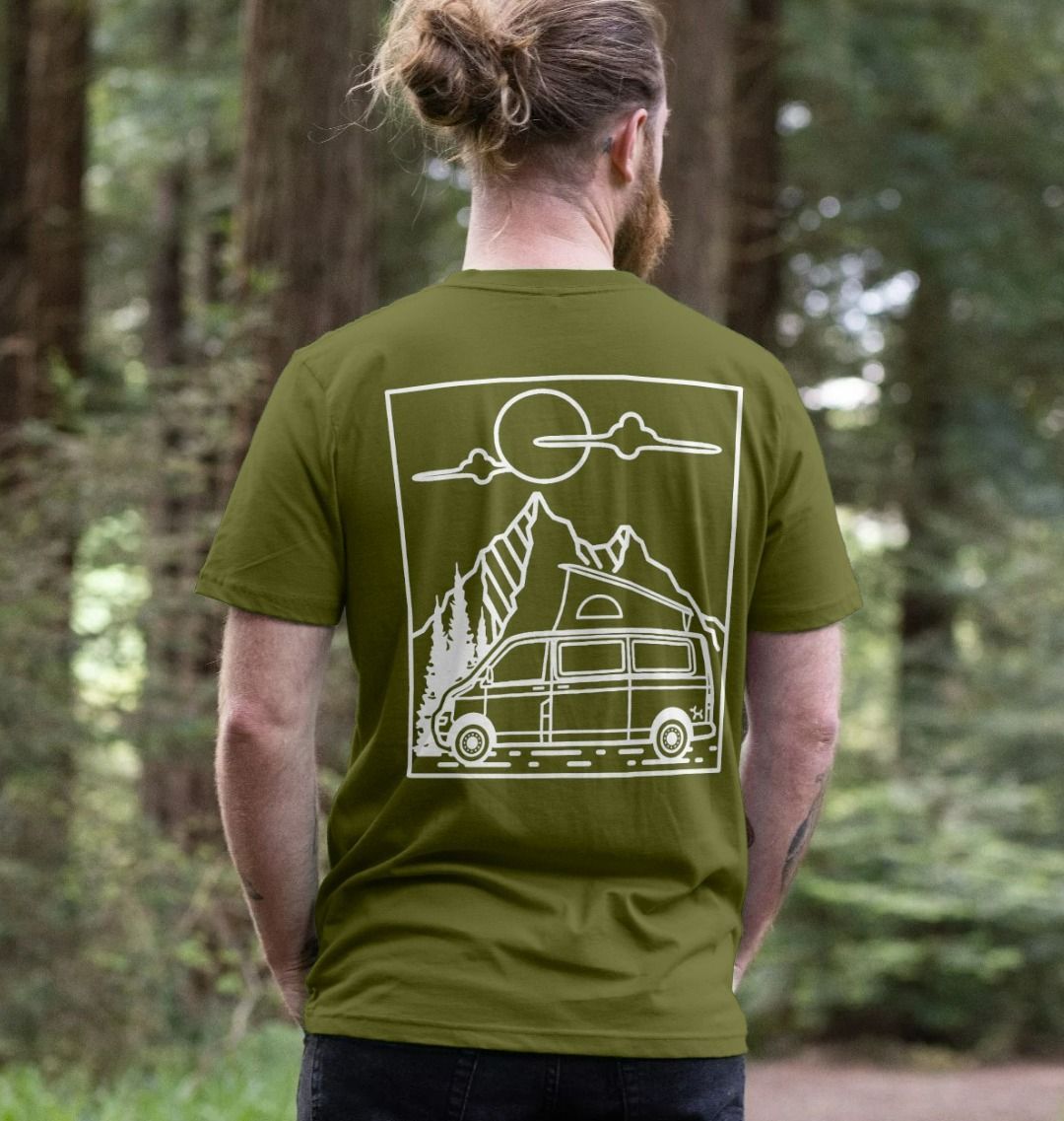 T-shirt Camper Van Back Print In White