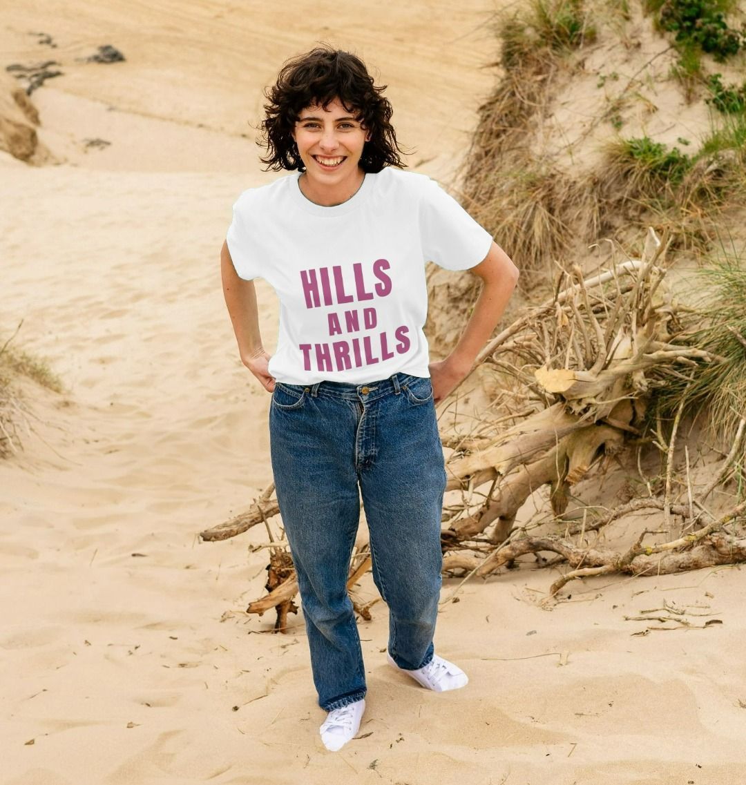 Hills And Thrills T-shirt With Back Print In Pink