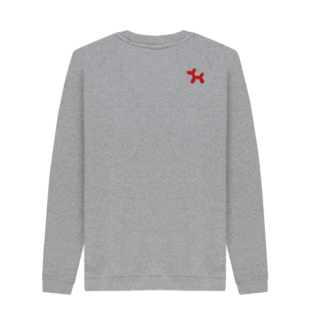 Rocks And Rolls Crew Neck Sweatshirt With Back Print In Red