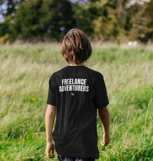 Freelance Adventurers Kids T-shirt Back Print In White