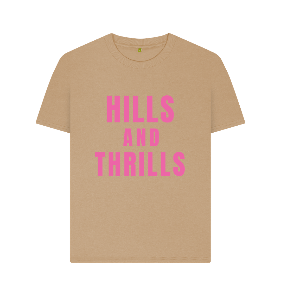 Sand Hills And Thrills Relaxed Fit T-shirt With Back Print In Pink