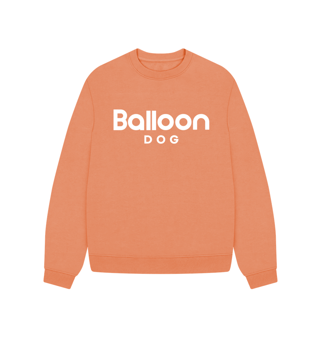 Apricot Oversized Crew Neck Sweatshirt With Back Print In White