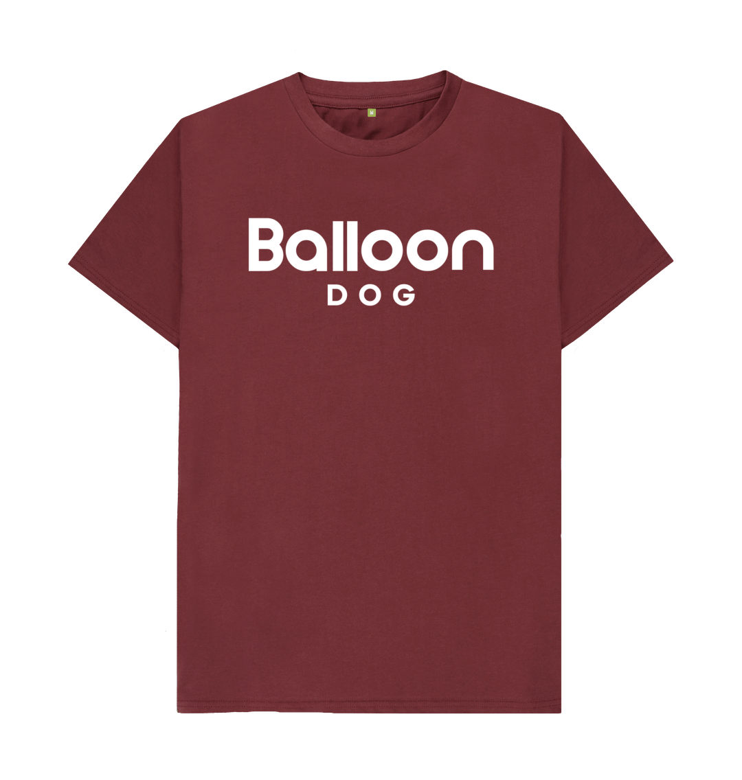 Red Wine Classic T-shirt With Back Print In White