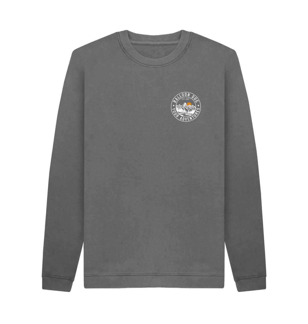 Slate Grey Printed Sweater Front