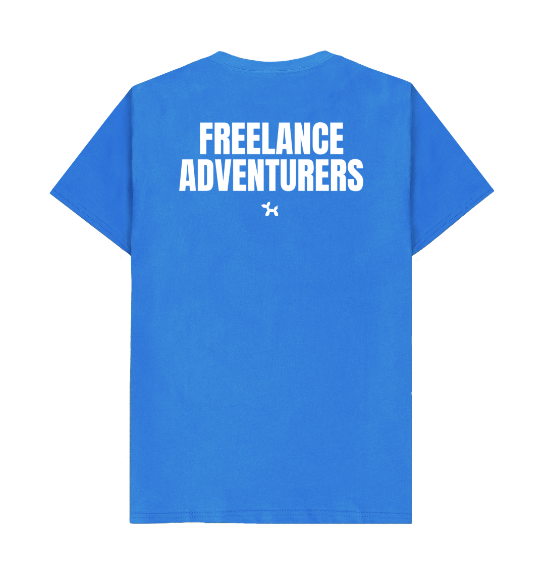 Freelance Adventurers T-shirt Back Print In White