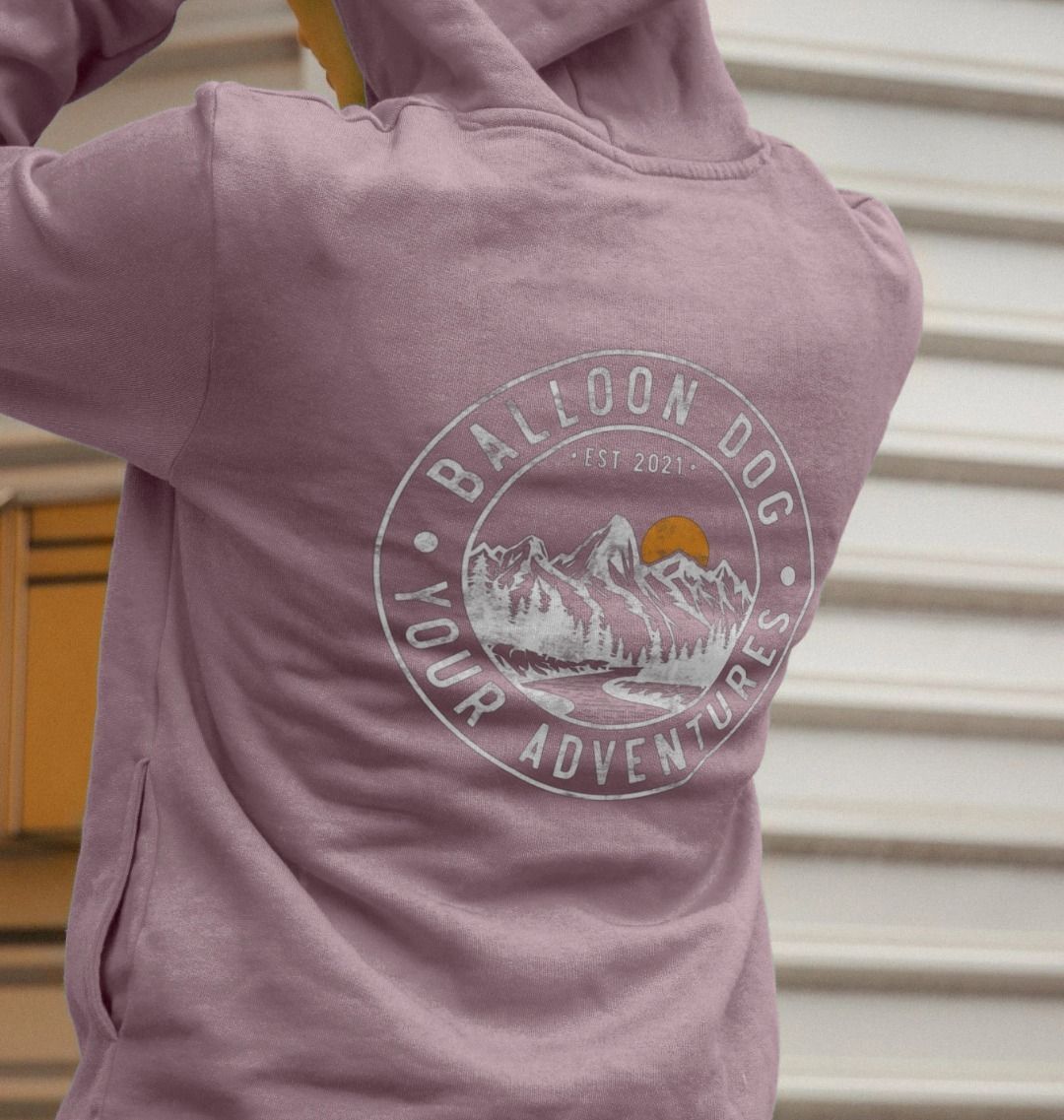 Your Adventures Back Print Pull Over Hoodie